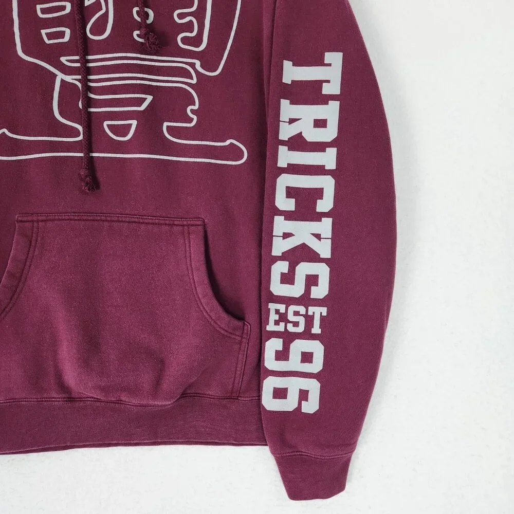 Jedi Mind Tricks Sweater Mens Large Burgundy Est 1996 Hip Hop Hoodie Pullover - Picture 4 of 14